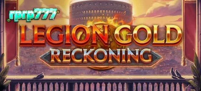 Tampilan visual slot Legion Gold Reckoning dengan tema arena pertempuran kuno